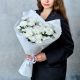 Букет из 5 белых хризантем