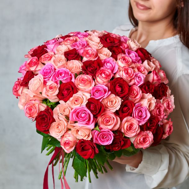 Букет из 101 кенийской розы (50 см.)